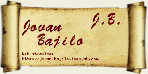 Jovan Bajilo vizit kartica